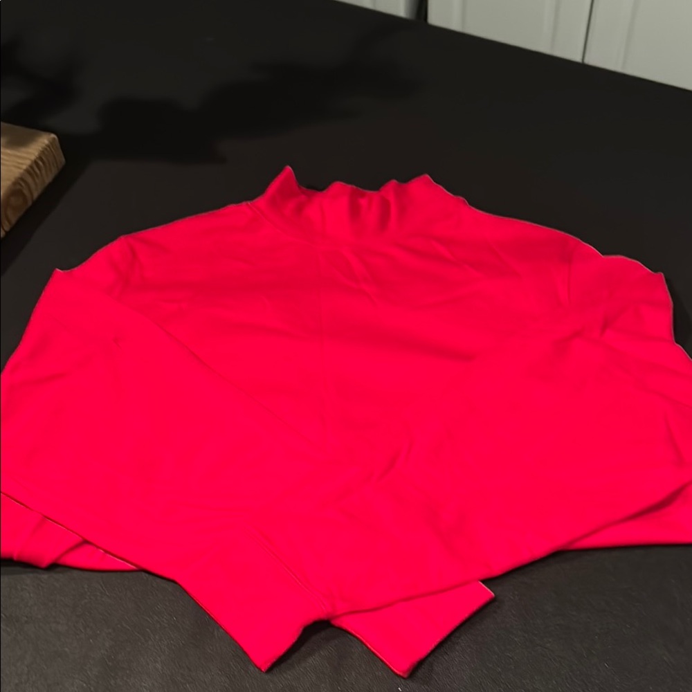 Lands' End Vibrant Red Long Sleeve Top